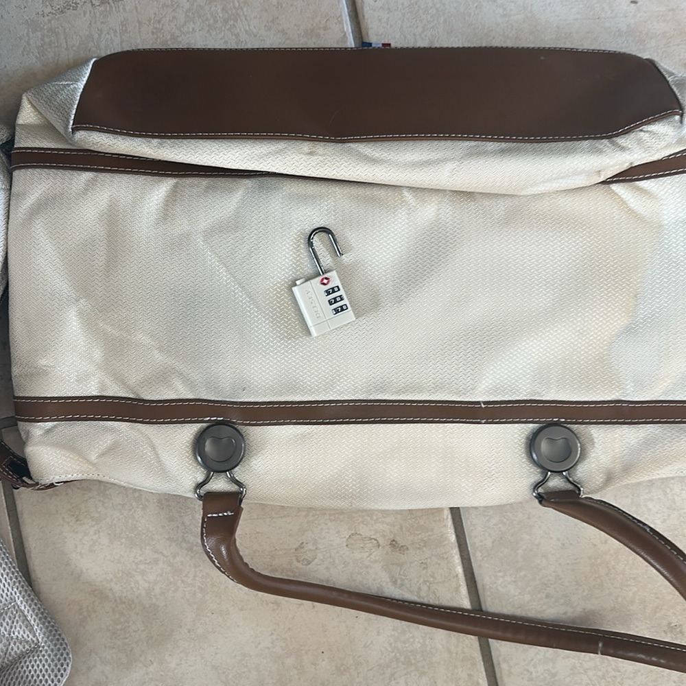 Price for 2-Cream and Brown Backpack Delsey France - Picture 4 of 16